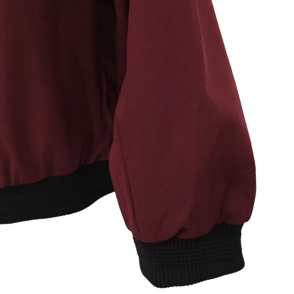 Sandbank Front Zip Lined Golf Windbreaker Mens Size M Maroon Black Lightweight - Picture 12 of 12